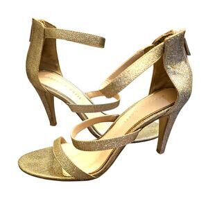 Kelly & Katie Gold Glitter Strappy Heels Women’s Size 9 Dressy Evening Sandals